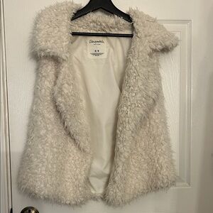 Aeropostale Women's White Teddy Jacket